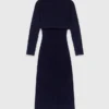 Vestido maxi de malha com camisola removível