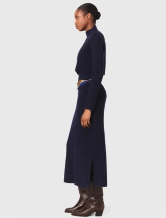 Vestido maxi de malha com camisola removível