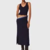 Vestido maxi de malha com camisola removível