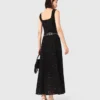 Vestido maxi de malha com strass
