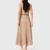 Vestido maxi de malha com strass