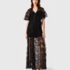 Vestido maxi de renda