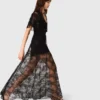 Vestido maxi de renda