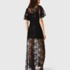 Vestido maxi de renda