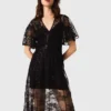 Vestido maxi de renda