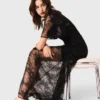 Vestido maxi de renda