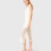 Vestido maxi em croché com strass