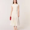 Vestido maxi em malha de croché