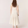 Vestido maxi em malha de croché