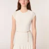 Vestido maxi em malha de croché