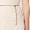 Vestido maxi em malha de croché