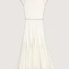 Vestido maxi em malha de croché