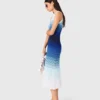 Vestido maxi em malha ombré
