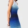 Vestido maxi em malha ombré