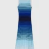 Vestido maxi em malha ombré