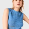 Vestido maxi em malha pointelle