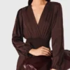 Vestido maxi esvoaçante com folhos