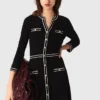 Vestido midi de malha