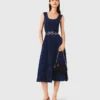 Vestido midi de veludo