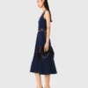 Vestido midi de veludo