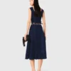 Vestido midi de veludo