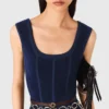 Vestido midi de veludo