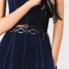 Vestido midi de veludo