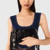 Vestido midi de veludo