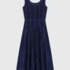 Vestido midi de veludo