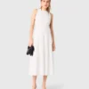 Vestido midi sem costas