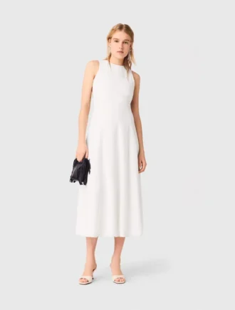 Vestido midi sem costas