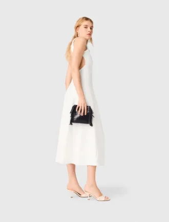 Vestido midi sem costas
