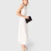 Vestido midi sem costas