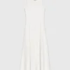Vestido midi sem costas