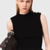 Vestido mini em malha canelada e tafetá