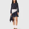 Vestido plissado com estampado bandana