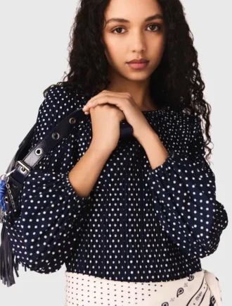 Vestido plissado com estampado bandana