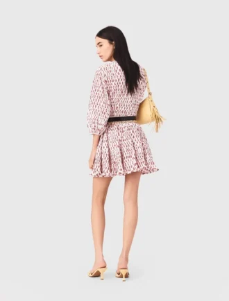 Vestido plissado estampado