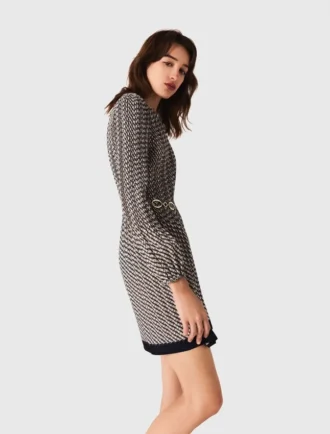 Vestido plissado estampado