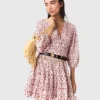 Vestido plissado estampado