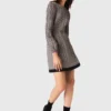 Vestido plissado estampado
