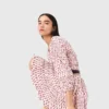 Vestido plissado estampado