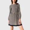 Vestido plissado estampado