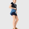Vestido polo com acabamentos contrastantes