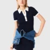 Vestido polo com acabamentos contrastantes