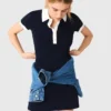 Vestido polo com acabamentos contrastantes