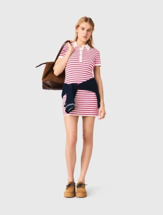 Vestido polo às riscas