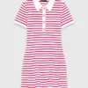 Vestido polo às riscas