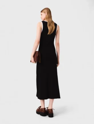 Vestido sem mangas em jersey
