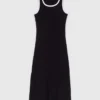 Vestido sem mangas em jersey